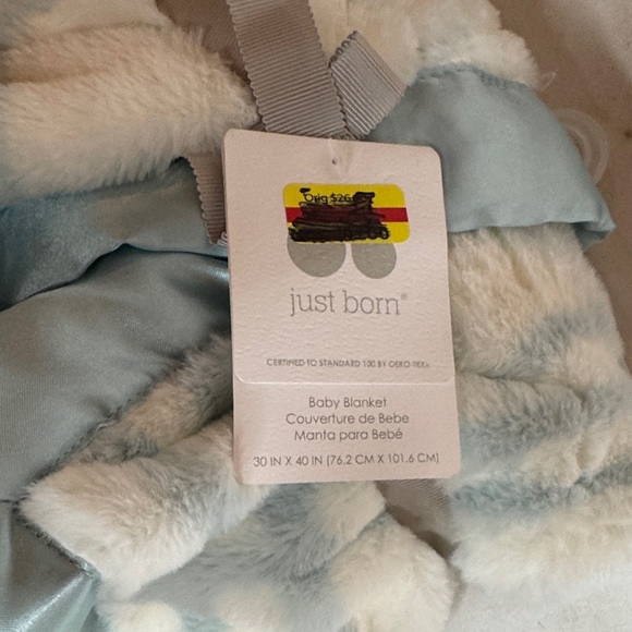 Luxurious Blue Satin Trim Throw Blanket